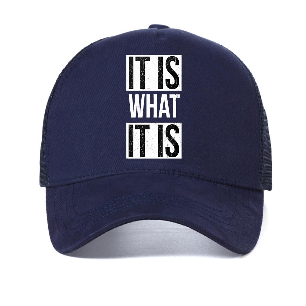 IT IS WHAT IT IS Letter Baseball Cap Funny Print Graphic Sun Snapback Hat Fashion Casual Harajuku Japanese Style Caps Visor Hat