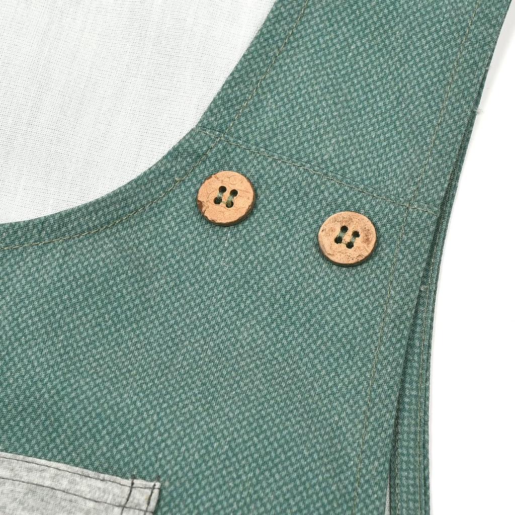 Djurläge Sidoknappsförkläde 258516 Grön [Kusuguru Japan] M-L