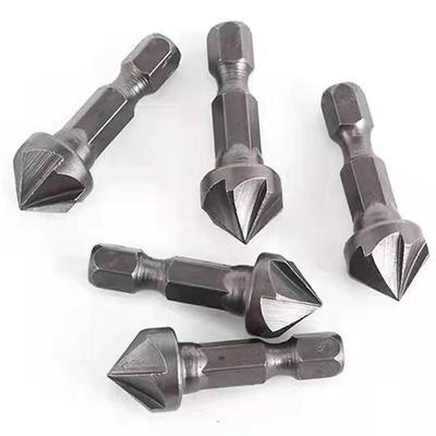 6 Flute Countersink Drill Bit 90 Degree Point Angle Chamfer Cutting Woodworking Tool Accessories Portable Chamfering Reamer