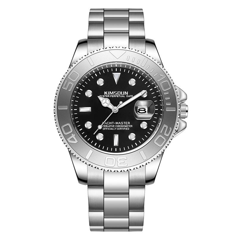 Мужские яхтенные часы Cross Grey: Светящиеся, Водонепроницаемые, Кварцевые стальные наручные часы