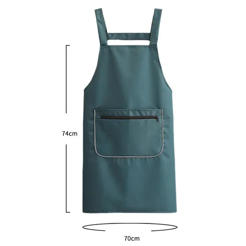 1Pcs Comfortable Thin Kitchen Aprons for Woman Chef Work Apron for Grill Restaurant Bar Shop Cafes Beauty Nails Studios Uniform