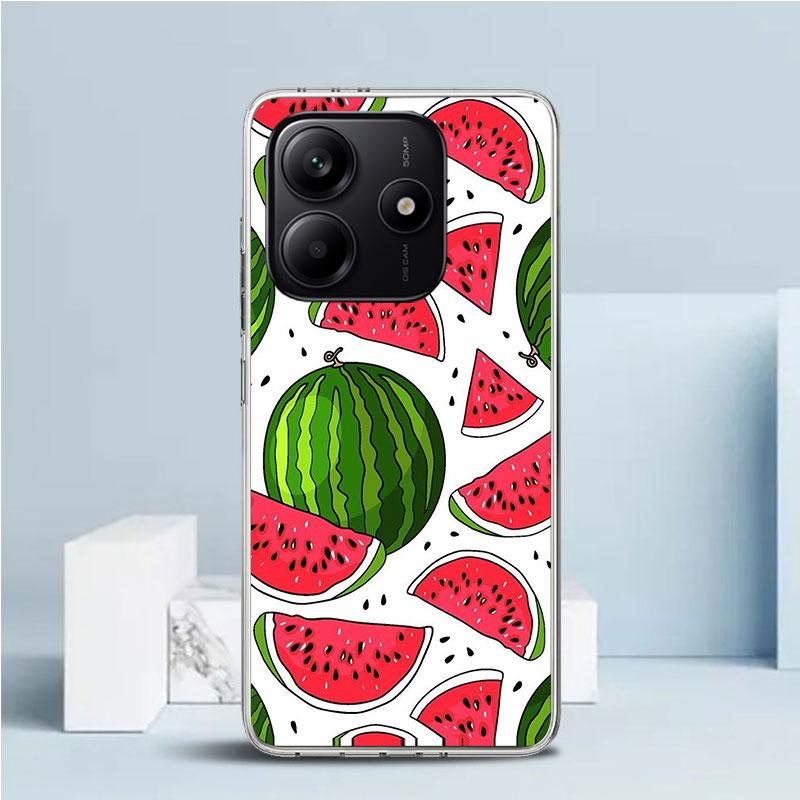 Watermelon Summer Fruit Phone Case For Xiaomi Redmi Note 15 14 14S 13 12S 12 Pro Plus 11S 11 11T 11E 10S 10 + Soft TPU Back Cove