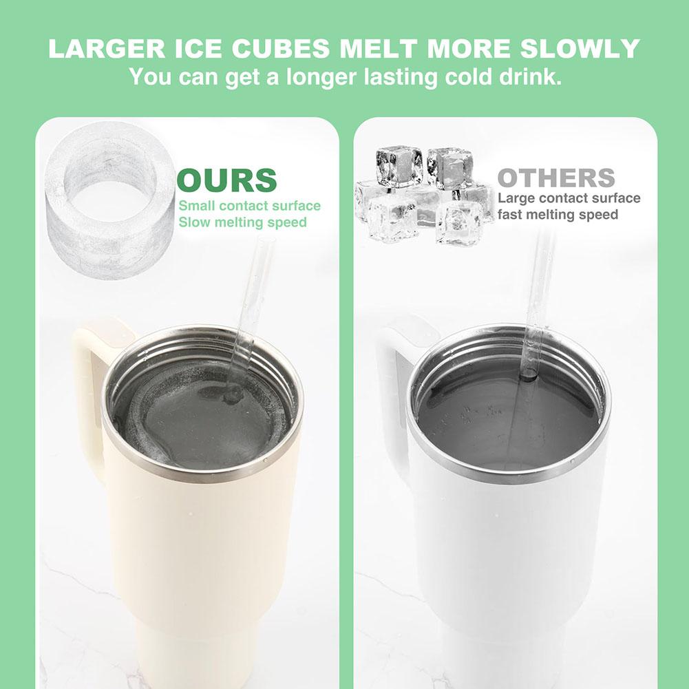 Ice Molds for Stanley,Large Capacity Detachable Ice Cubes Moulds for Thermal Cup,Easy Release Ice Making Tools for DIY Drinking