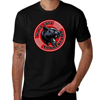 Black Cats Sunderland T-Shirt Plain Shirts Graphic Tee Blue Lock Oversized T Shirt Men