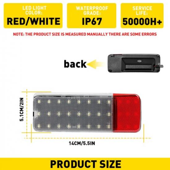 2X LED Inner Door Panel Courtesy Lights White Red For Ford F150 F250 F350 BRONCO