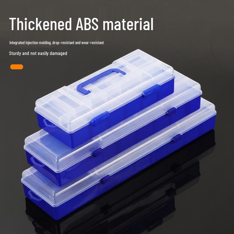 Portable Double-Layer Fishing Tackle Box - Large Capacity with Compartments for Lures and Hooks