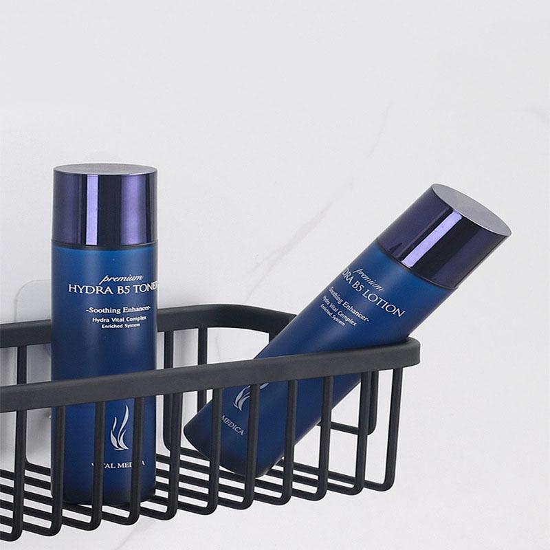 Aluminum Bathroom Storage Basket White/Black Free Nail Toilet Shower Storage Shelf Wall Hanging Bathroom Shelf