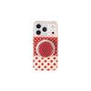 Korean Patchwork Red Polka Dot Magnetic Phone Case for iPhone 17/16 Pro Max/15/14
