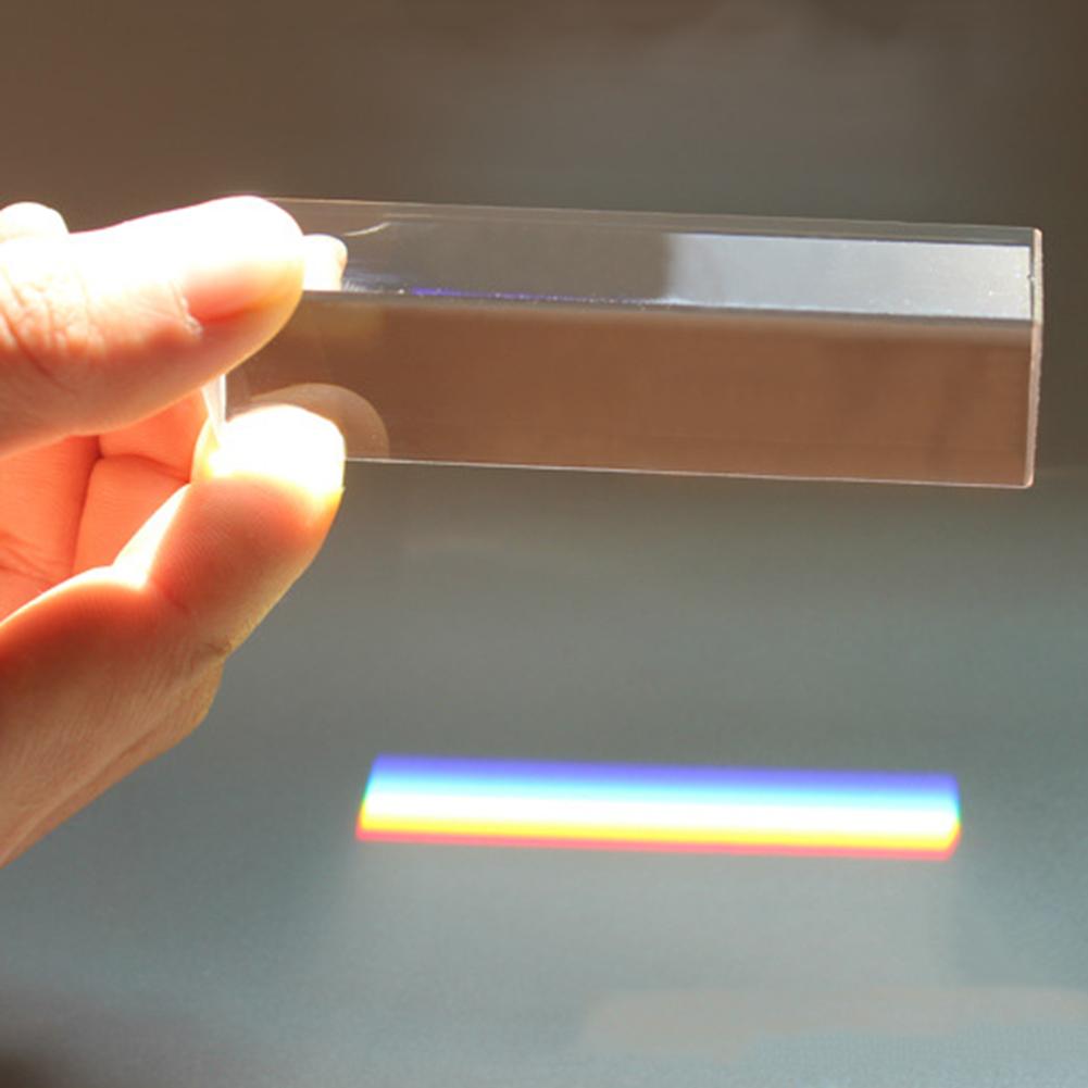 25x25x80mm Glass Physics Teaching Refracted Light Students Present for Science Refracted Light Spectrum Rainbow