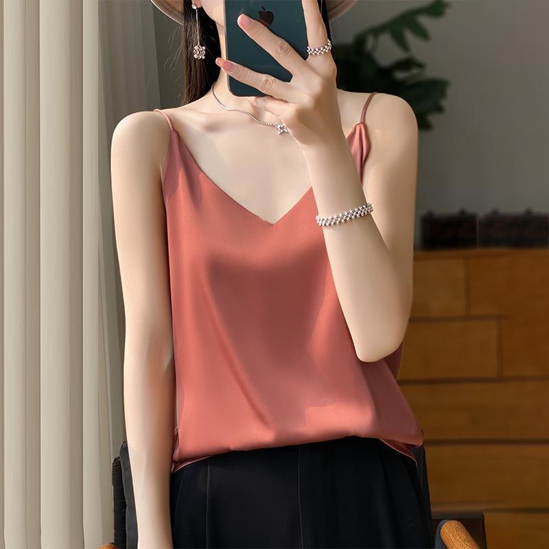 Camasă de vară pentru femei, cu amestec de mătase de dud, 50% mătase, respirabilă, 50% fibră de poliester, cămașă subțire.