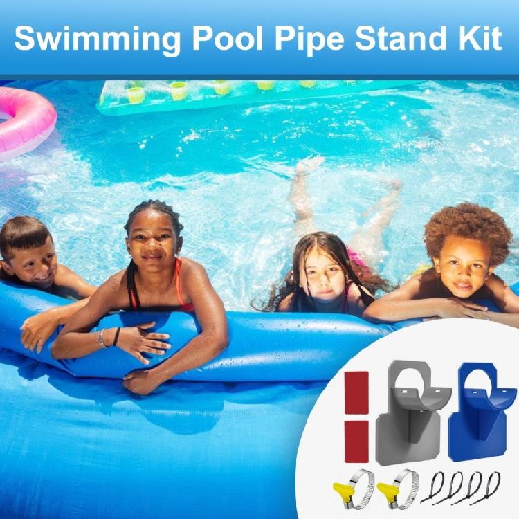 Swimming Pool Pipe Holder Pool Hoses for Above Ground Pool, Pool Hose Support with Tape, Cable Tie & Steel Hose Clamps