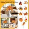2 Pcs Artificial Fall Sunflower and Maple Leaf Bouquet for Home Living Room Table Decor