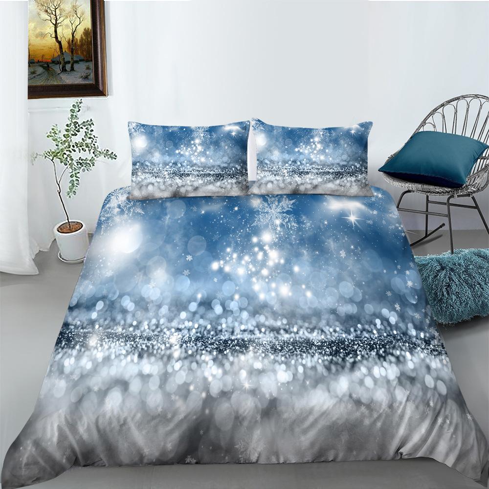 

Серия Глиттер Полиэстеровый Пододеяльник Наволочка Три предмета Цифровая печать EU single 135*200