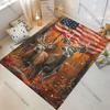 Deer Nature American Flag Carpet Yoga Living Room Room Decor Children's Crawling Mat Doormat Area Rug Games Mat
