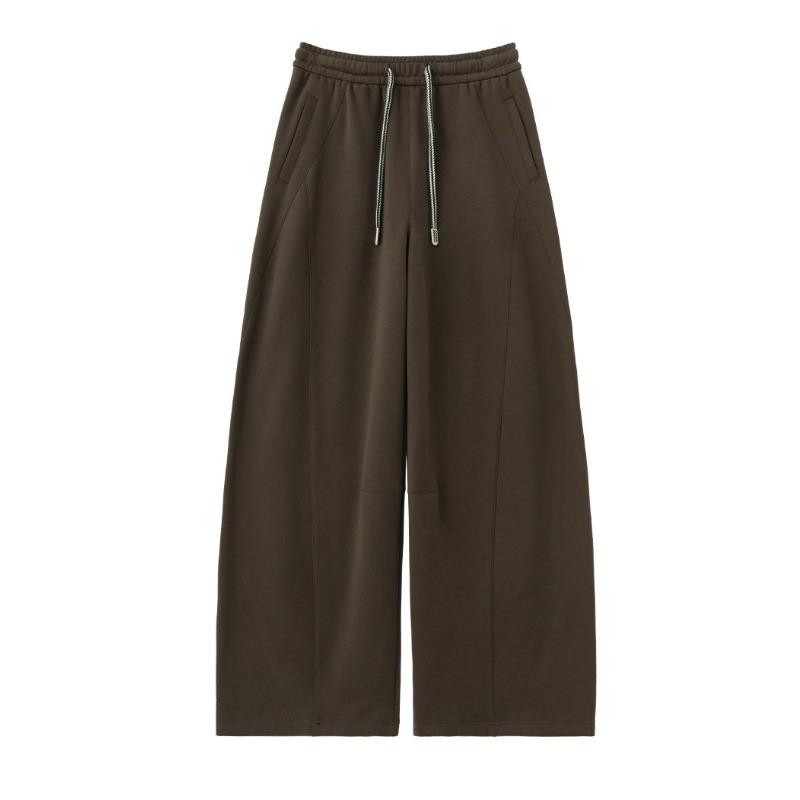 Women Curved Wide Leg Sweatpants Loose Straight Casual Pants Autumn Winter Slimming