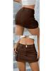 European & American Street Style Low-Waist Slim Fit Solid Color Autumn Skirt for Women