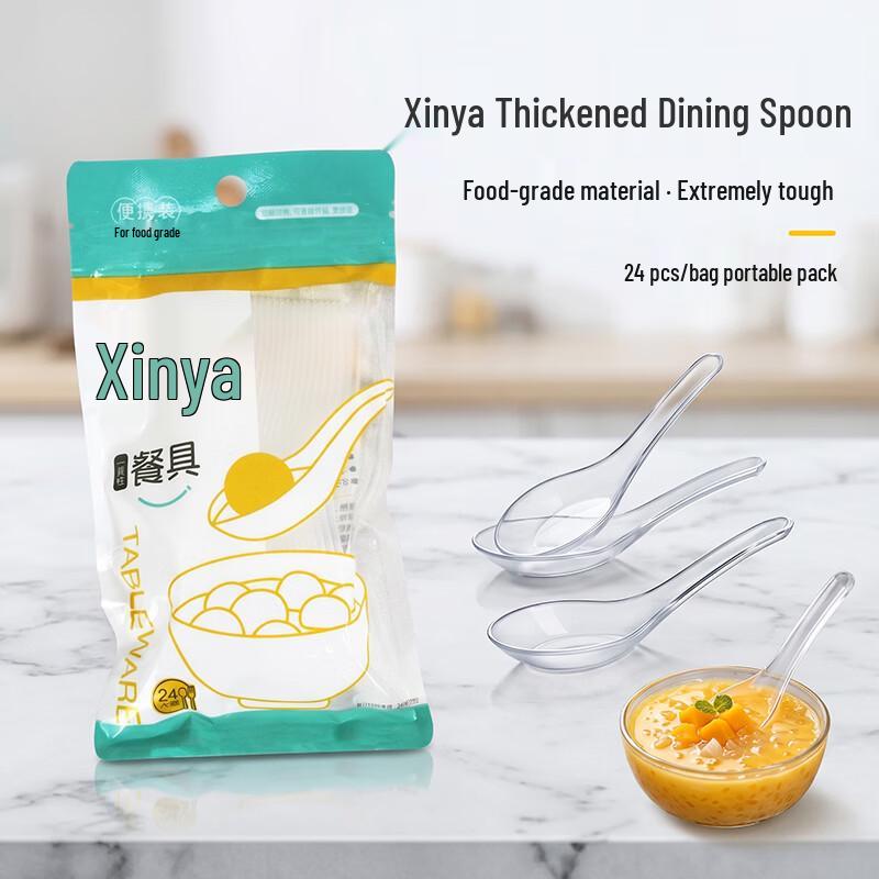 Disposable Thickened Plastic Spoons (240 Count)