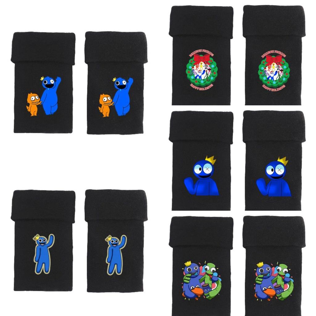 Rainbow Friends Half Finger Gloves Warm And Stylish For Autumn And Winter