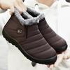Jinshiyuan Women's Lightweight Slip-on Snow Boots - Warm Cotton Shoes for Middle-aged & Elderly