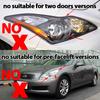 Transparent Front Headlights Lens Shell Cover Lampcover Lampshade for Infiniti G Line G37 G35 G25 2010-2013 Q40 2014 2015