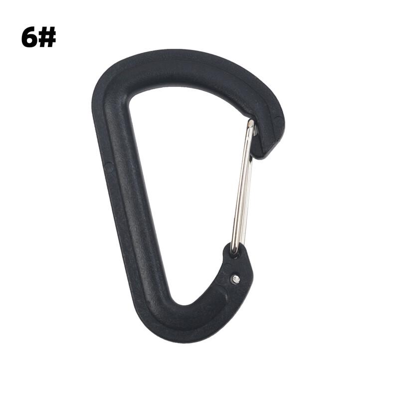 

D-Shaped Gourd Black Aluminum Carabiner