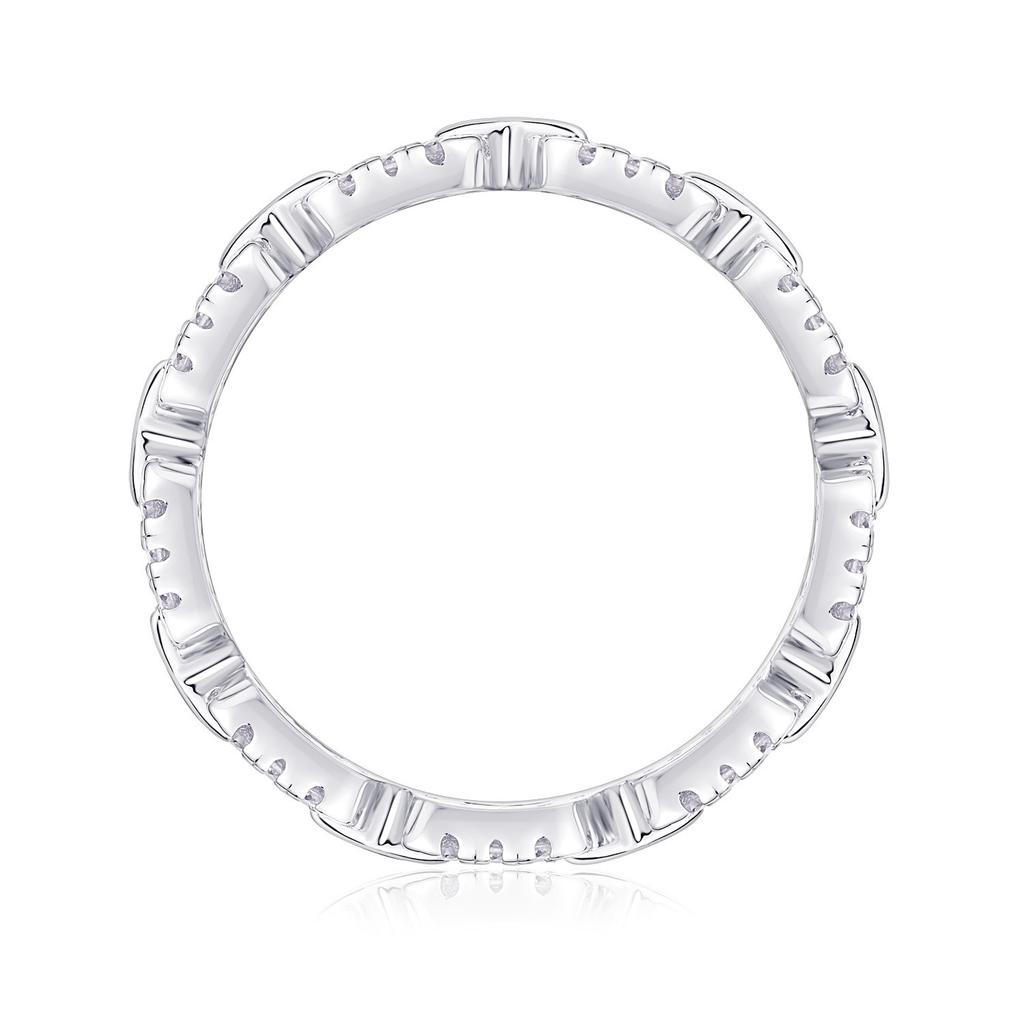 Nabest Fine Jewelry Women   CopperCuban Chain Rings VVS1 D Color Moissanite Ring Hip Hop  Jewelry