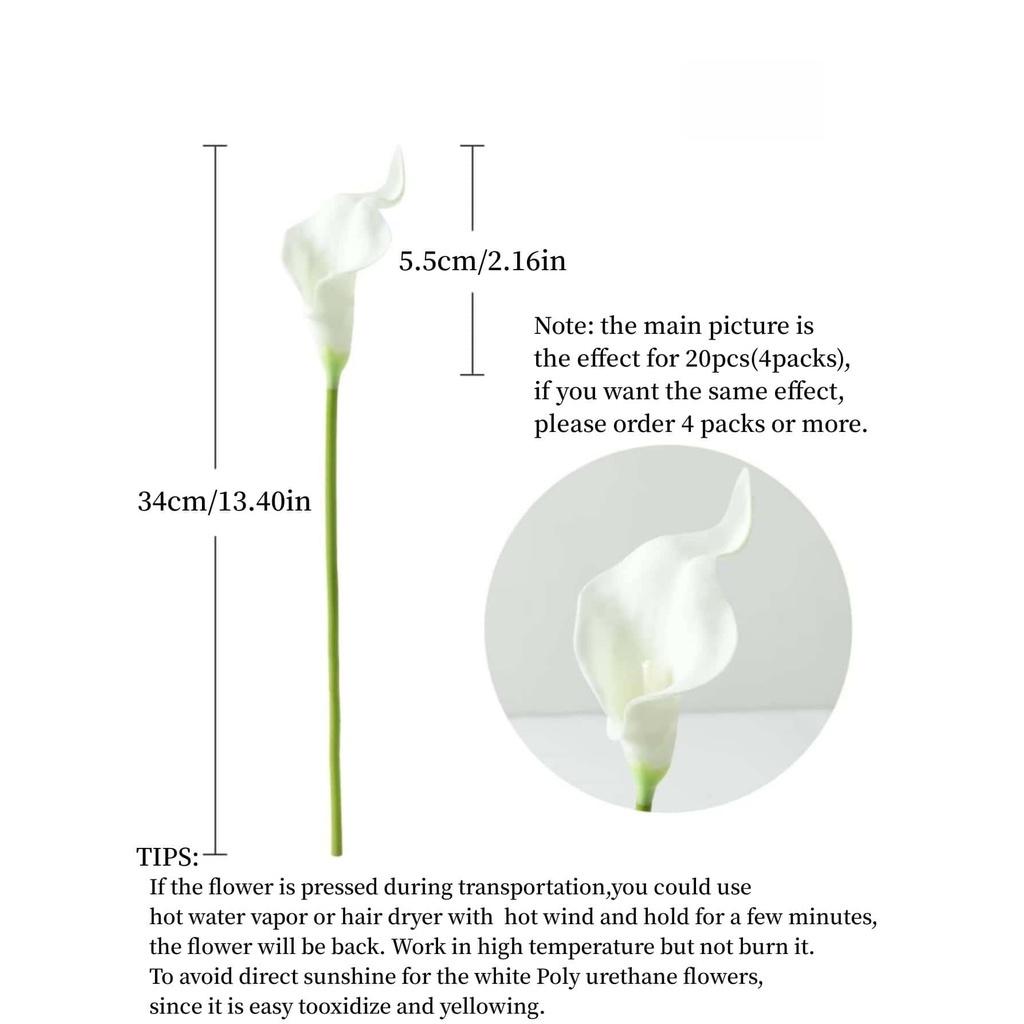 5/10Pcs White Calla Lily Artificial Flowers for Wedding Bouquet Bride Shower Blessing Gift Home Decoration Fake Flowers