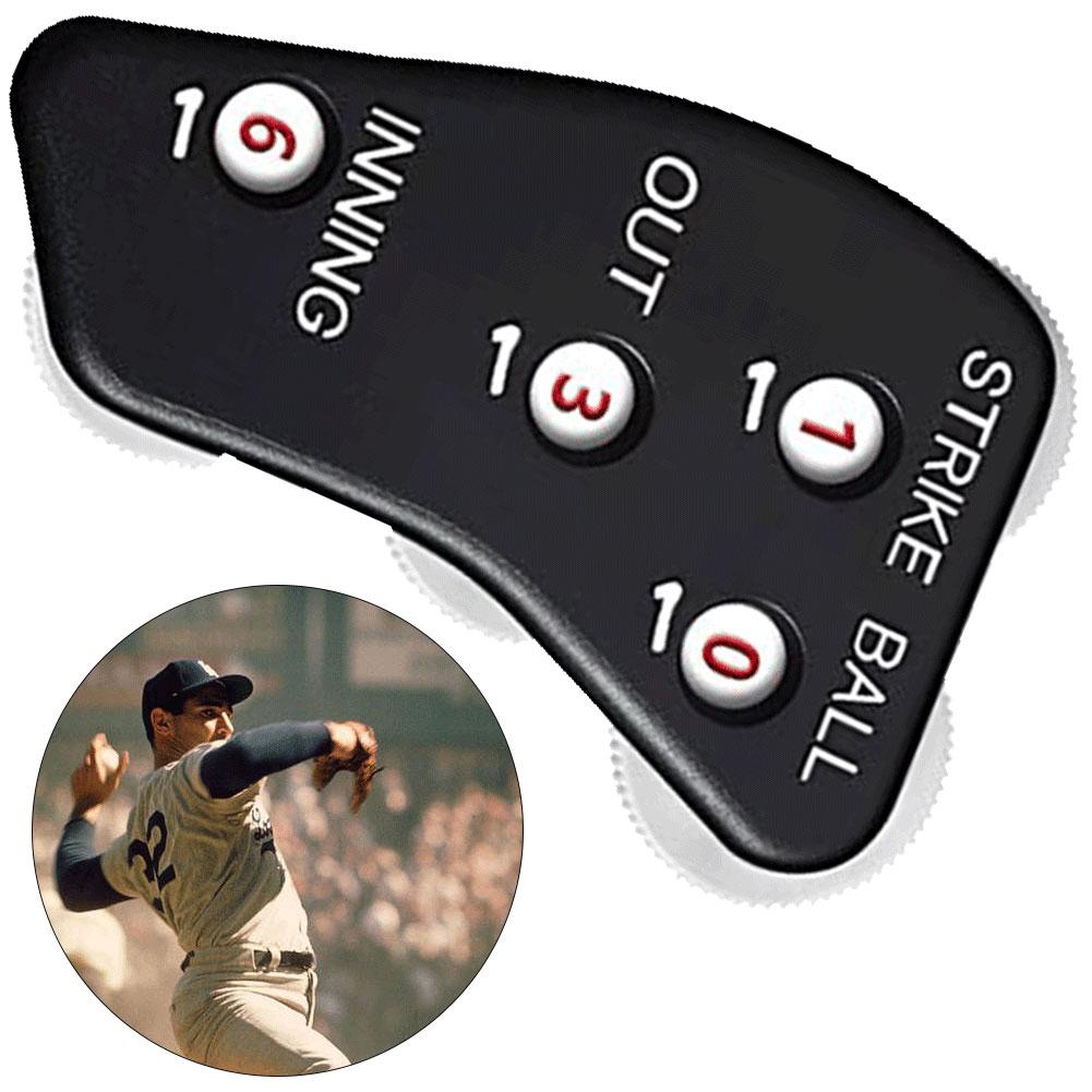 4-Rad Schiedsrichterzähler Baseball-Schiedsrichter Klicker Softball-Schiedsrichter Anzeige für Punktewertung Auszählen von Outs & Innings Bällen
