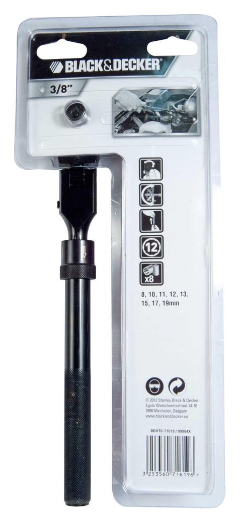 Decker BDHT0-71619 Set of Ratchet and Socket Wrenches Black Decker BDHT0-71619 Set of Ratchet and Socket Wrenches Black