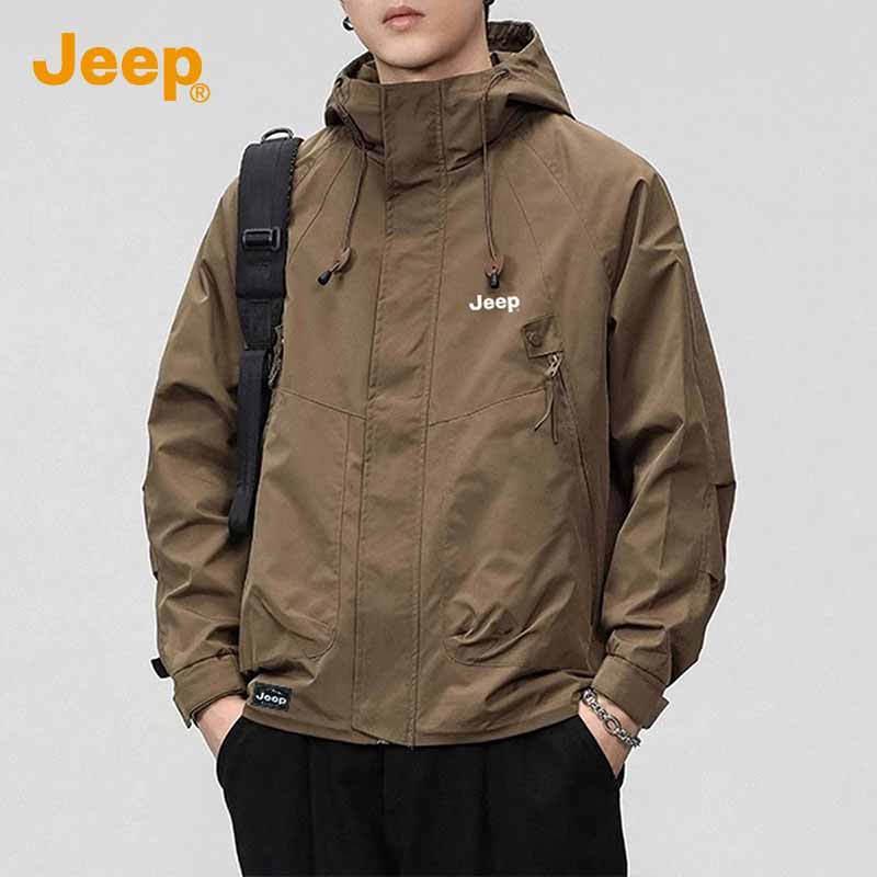 Jeep Men's Loose Fit Hooded Jacket
