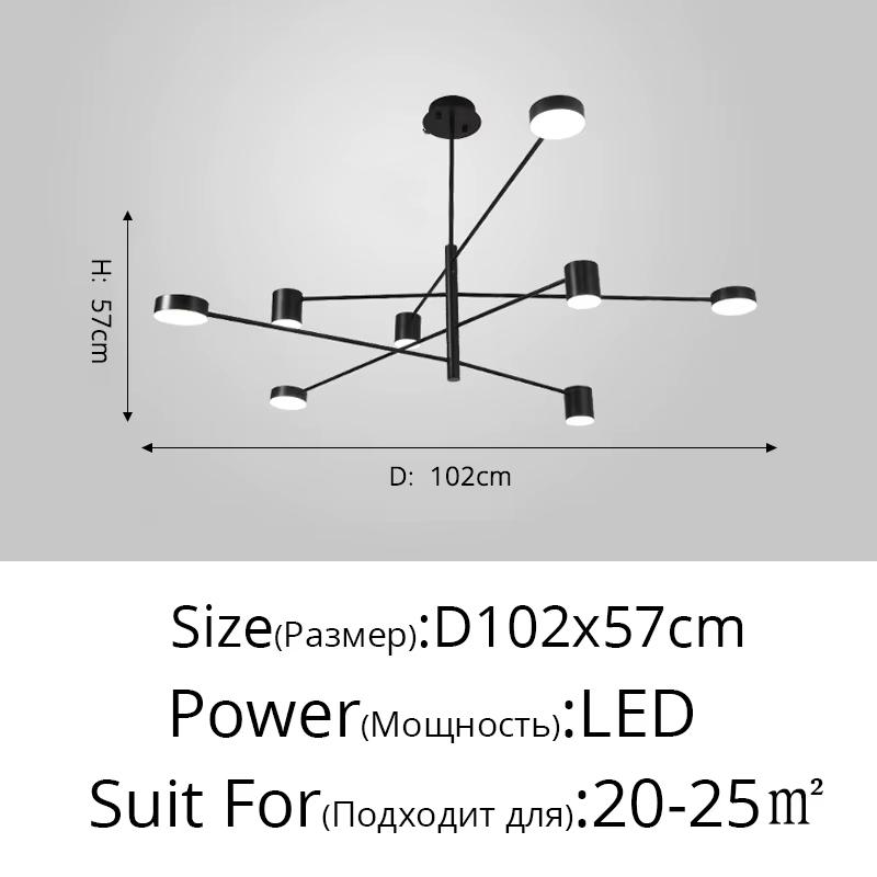 New Modern LED Chandelier Lights Bedroom Living Dining Room Gold Black Indoor Fixture Lighting Lamps Apply To AC90-260V