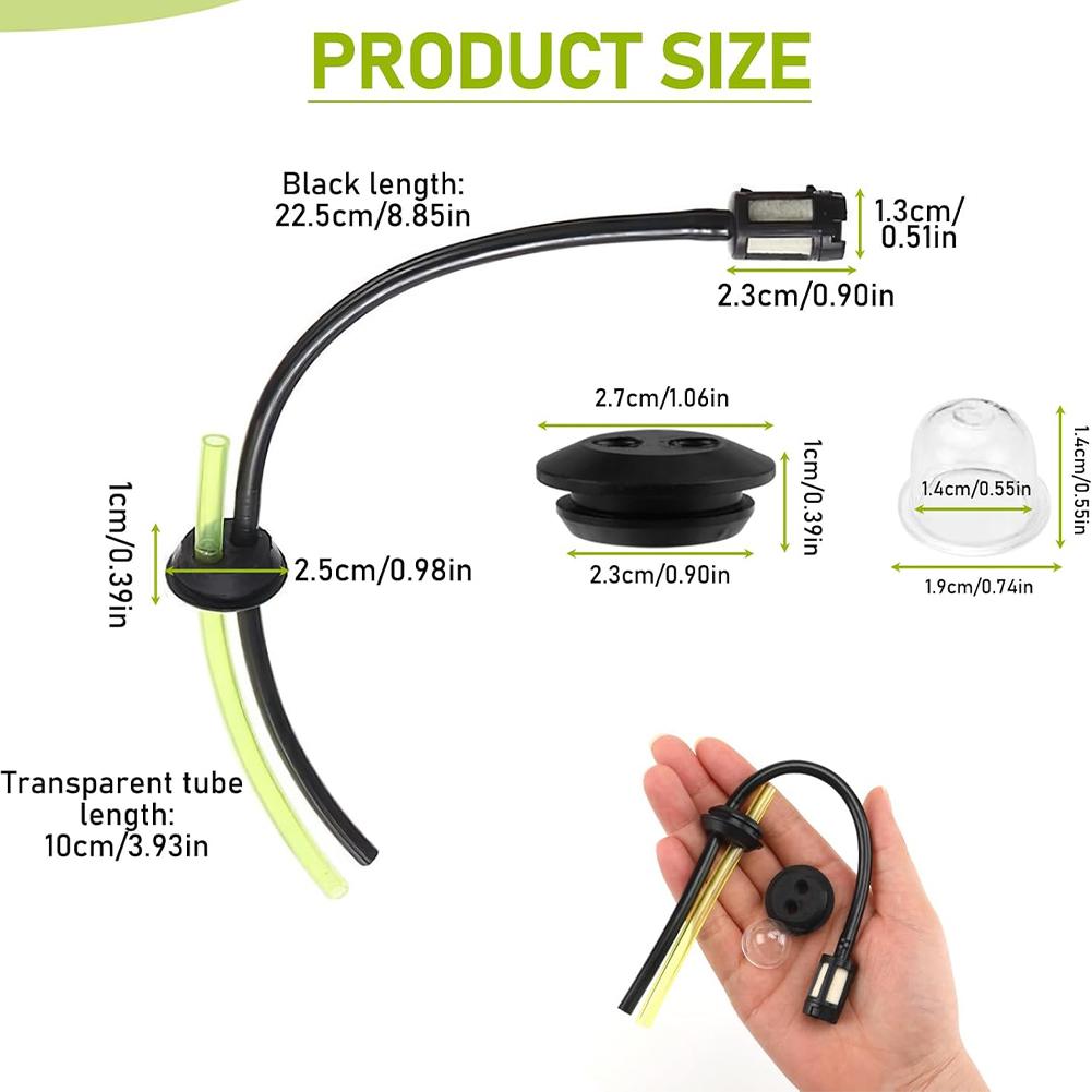 Petrol Filter Kit Petrol Hose Seal Fuel Hose Set For Brush Cutter Lawn Mower Grass Trimmer Fuel Hose Line Filter Kit Garden Tool