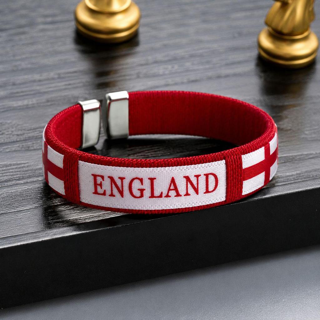 Handwoven USA-Canada-Mexico 2026 World Cup Team Bracelet - Football Fan Souvenir