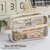 Cute Cheese Pencil Case: High Capacity, Multi-layer Stationery Bag for Students