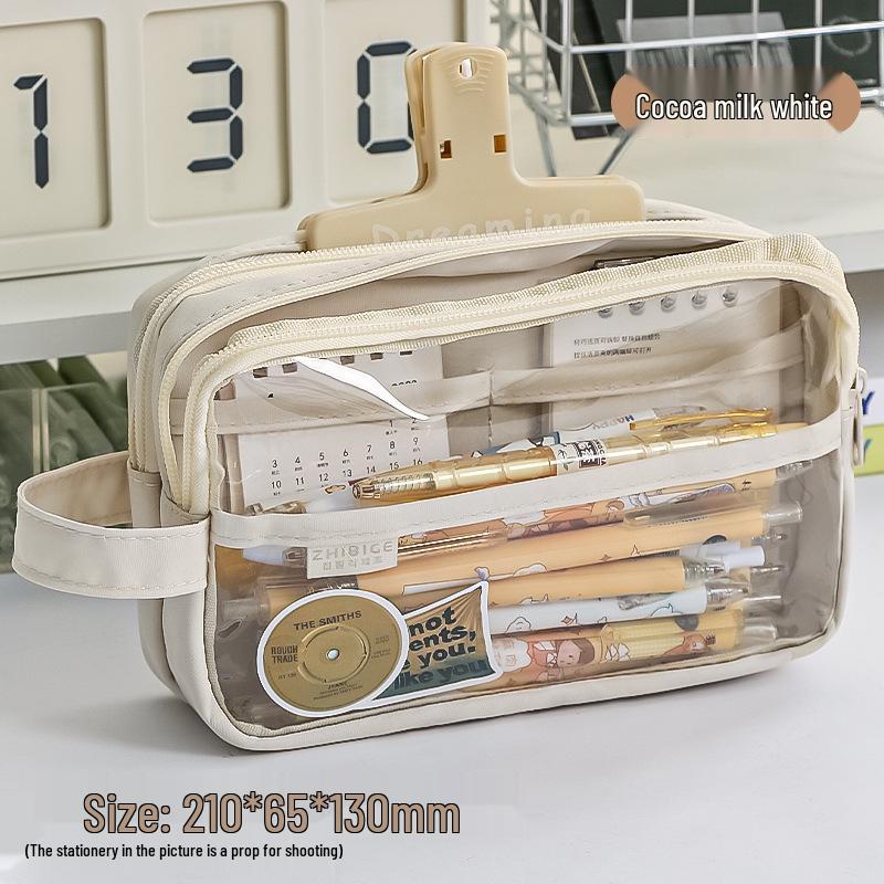 Cute Cheese Pencil Case: High Capacity, Multi-layer Stationery Bag for Students