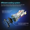 2Pcs LED H13 Hi Lo Beam Car Headlight Bulb 15000LM 6500K Running Front Head Lamp COB Chips Cooling Fan DC12V Auto Headlight