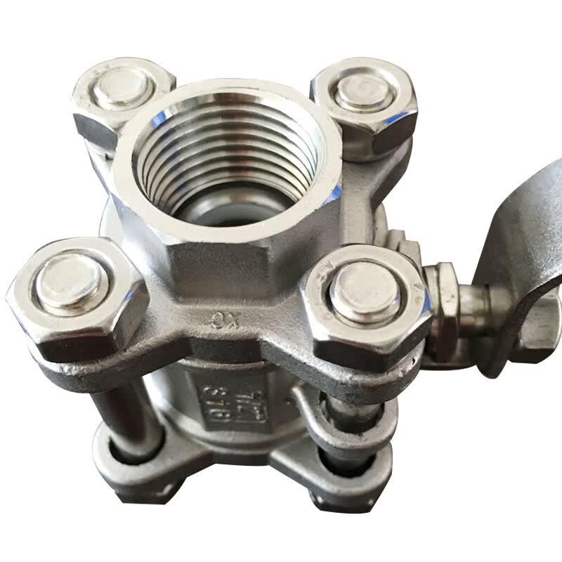 Bingyu AB0088 304 Stainless Steel Three-Piece Internal Thread Ball Valve