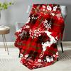 Merry Christmas Reindeer Snowflake Flannel Blanket-Bed Blanket&Throw Blanket Soft Comfortable, Ideal for Home Decoration Gifting
