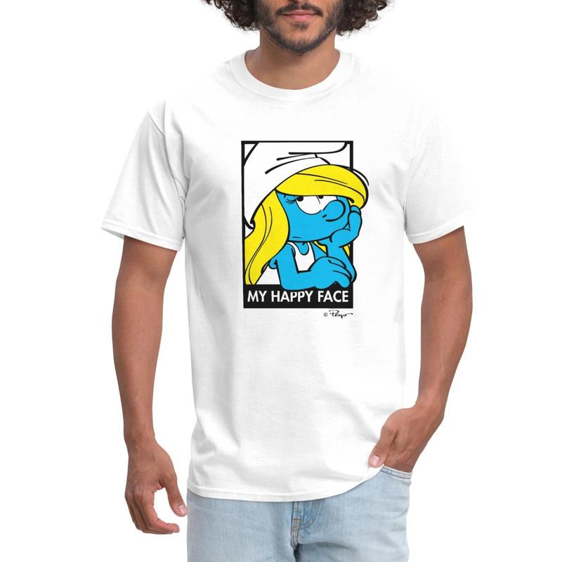 The Smurfs Smurfette My Happy Face Unisex T-Shirt XXXL