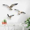 3Pcs/Set Wooden Seagull Wall Decoration Farmhouse Rustic Nautical Sea Bird Wall Art Sculpture Home Living Room Bathroom Wall Decorative Sign