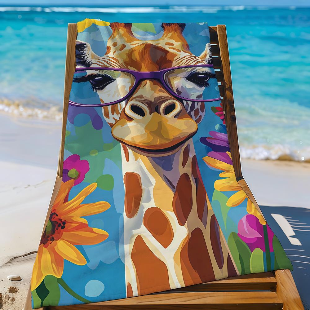 Tropische Giraffen im Urlaub Handtuch Schnelltrocknend Strandtücher Sind Geeignet Für Schwimmbäder Camping Yoga Und Das Fitnessstudio