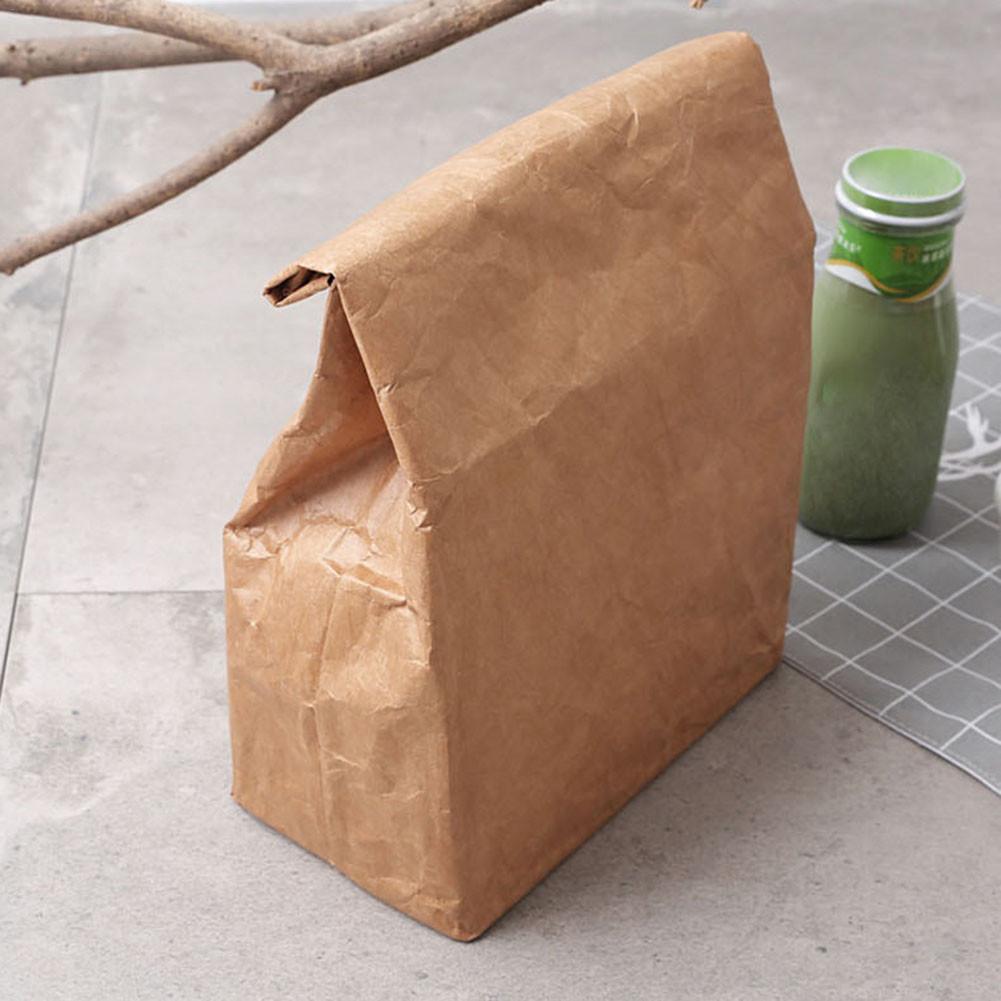 reusable brown paper lunch bolsa