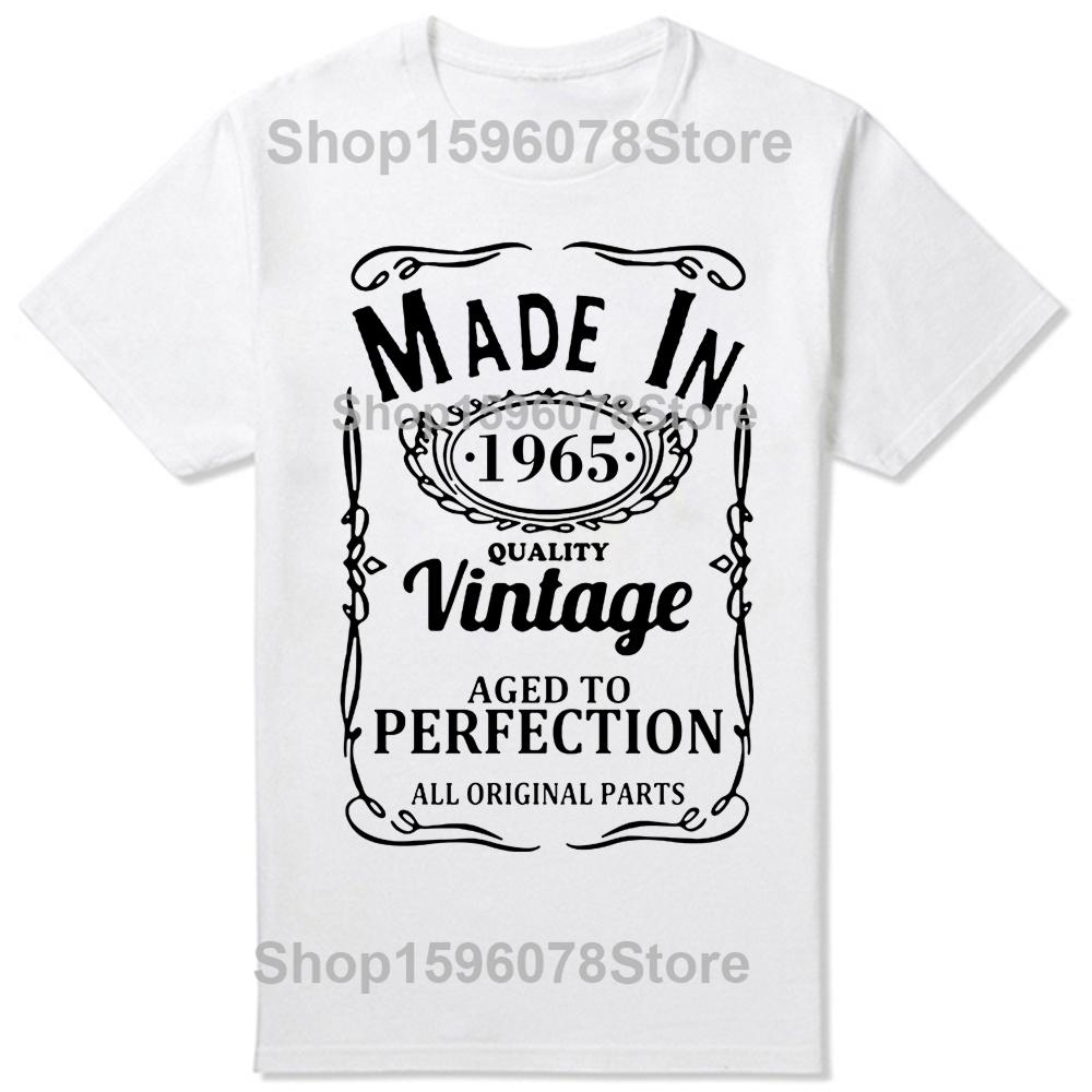 

Made in 1965 TShirt Men Women 100 Cotton Plus Size ONeck Streetwear Harajuku Vintage Daily Casual Oversized Unisex Tees S