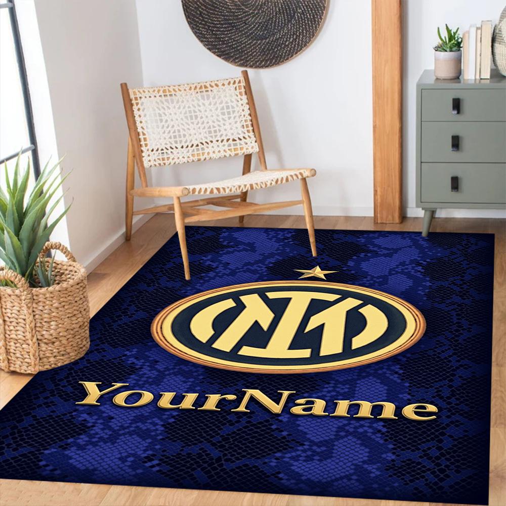 Inter Milan Personalized Name Floor Mat Perfect for Bedrooms Decorate room Balcony Outdoor Anti-slip Rug Decorate Offices