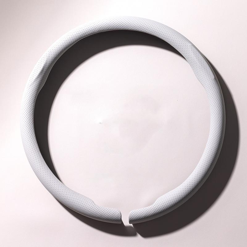 38cm Steering Wheel Cover Nappa Leather Anti Slip Wheel Protector Cover For Toyota Camry CHR Corolla Rav4 Yaris Prado 120 150 FJ