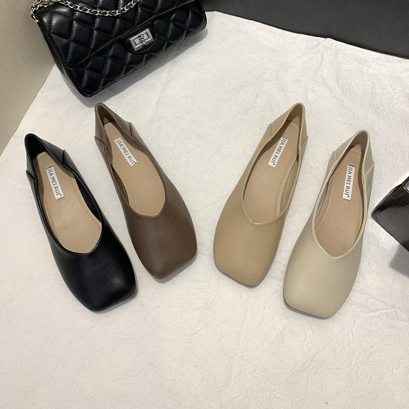 Doudou shoes women's shoes 2025 spring and autumn new loafers one-pedal lazy shoes grandma shoes flat evening shoes single shoes