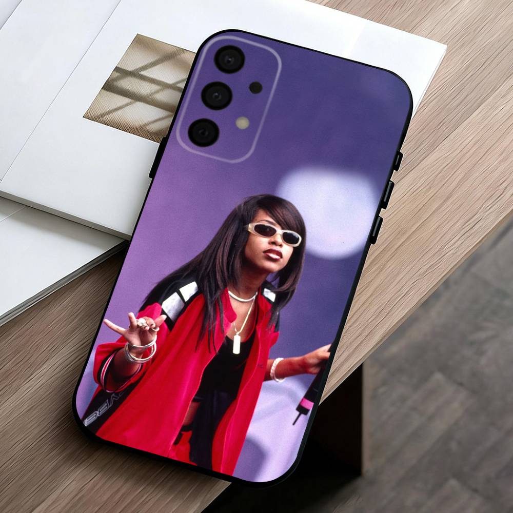 

Singer A-A-AaliyahS H-hip pop Phone Case For Samsung Galaxy A73,A72,A71,A70,A53,A52,A51,Soft Silicone Black Cover Samsung a51 4g