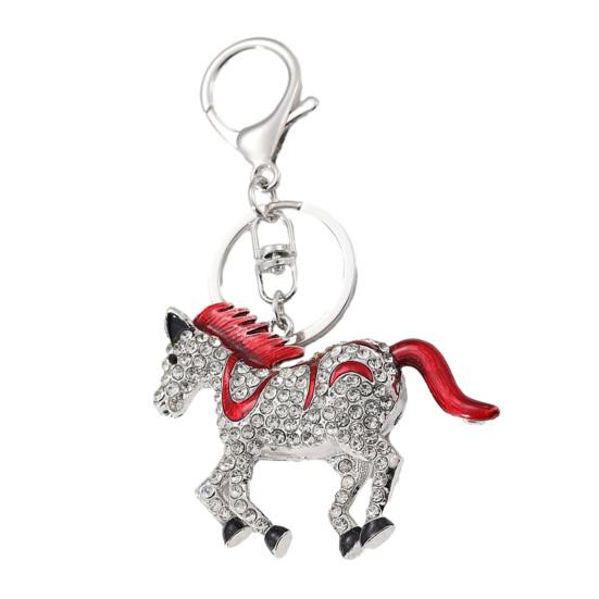 Year of Horse Keychain 2026 Horse Year Pendant Metal Carving Good Luck Charm Key Chain Bags Backpacks Decoration