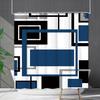 Shower Curtain Waterproof And Mildew-Proof Line Lattice Bathroom Striped Bathroom Curtain Shower Curtain Partition Curtain Free Of Punching