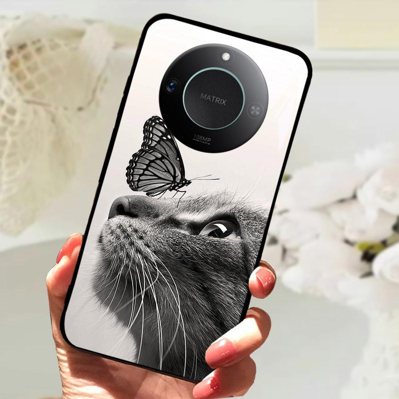 For Honor X9C Smart Case Cover Fashion Luxury Cool Animals Painted Fundas For Honor X9C Smart Tempered Glass Phone Back Shell